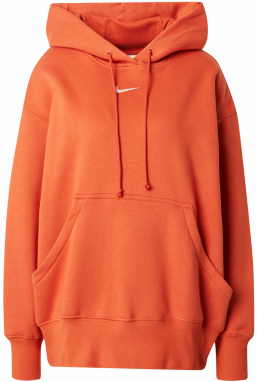 Nike Sportswear Mikina 'Phoenix Fleece'  oranžová / biela