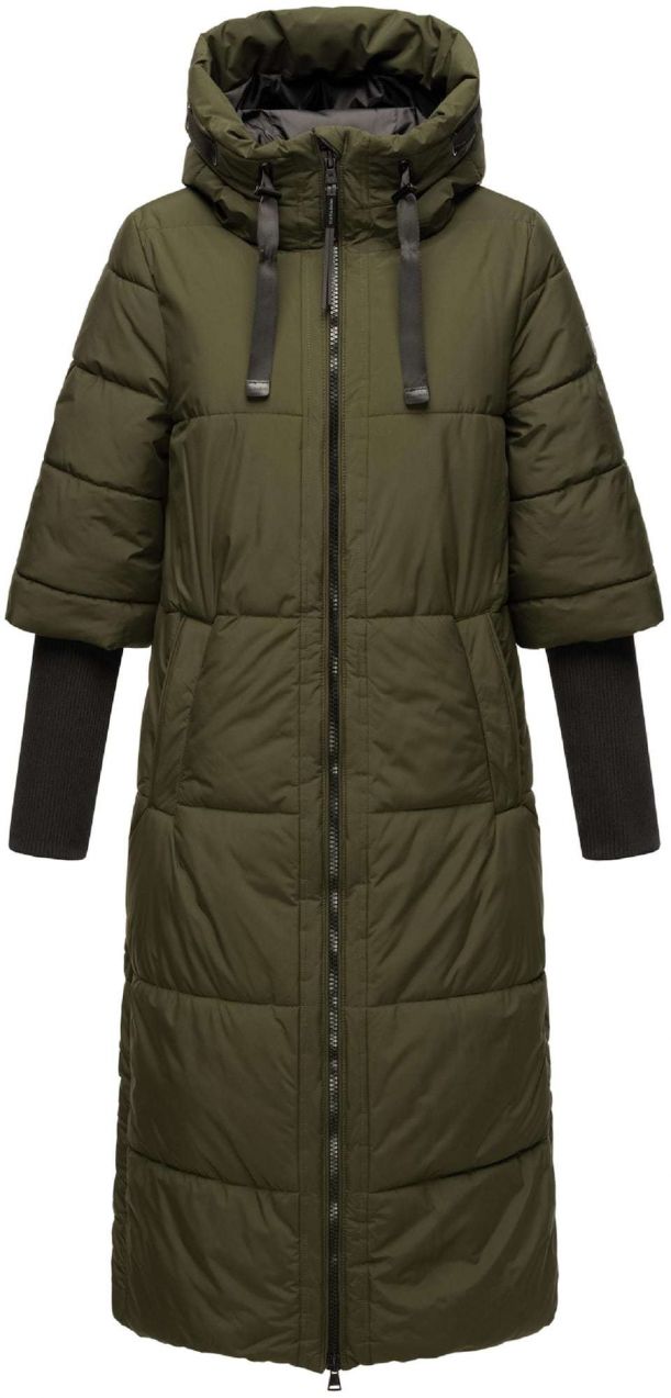NAVAHOO Zimný kabát 'Ciao Miau XIV'  olivová