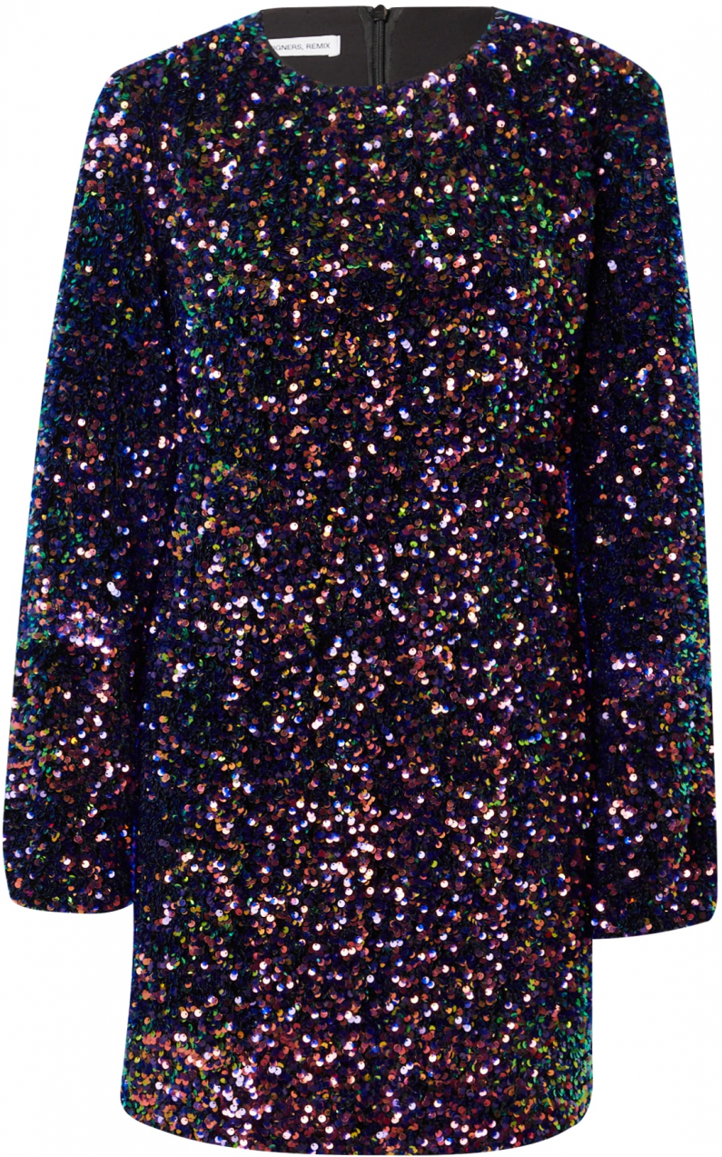 Designers Remix Šaty 'Paulette'  modrá / svetlozelená / fialová / oranžová / čierna