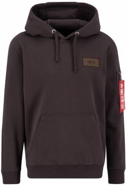 ALPHA INDUSTRIES Mikina  čokoládová / biela