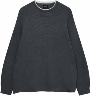 Pull&Bear Sveter  tmavosivá / biela