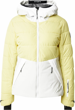 ICEPEAK Športová bunda 'EDEN'  pastelovo žltá / biela
