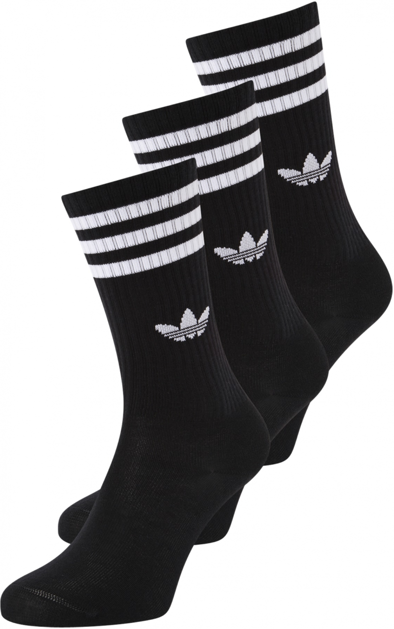 ADIDAS ORIGINALS Ponožky 'Solid Crew'  čierna / biela