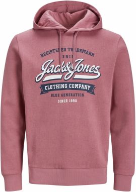 JACK & JONES Mikina  námornícka modrá / s ružovými fľakmi / biela