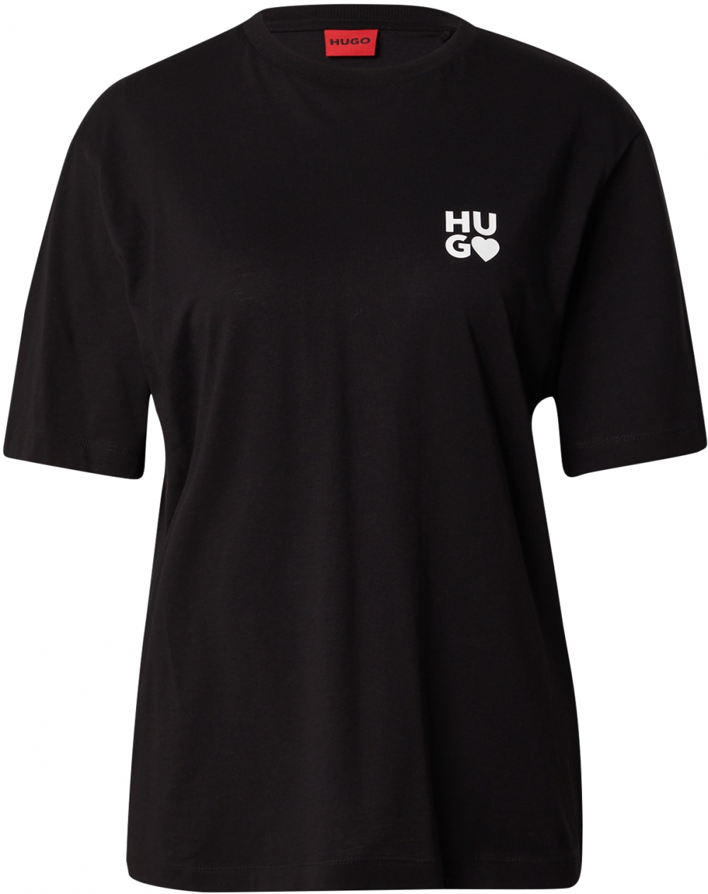 HUGO Tričko 'Dashire'  čierna / biela