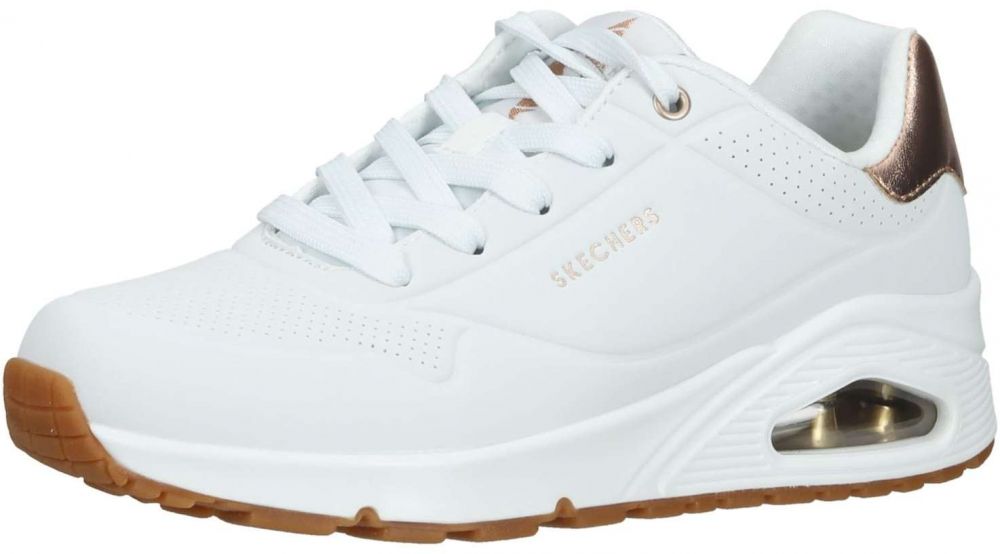 SKECHERS Nízke tenisky 'Uno Golden Air'  ružové zlato / biela
