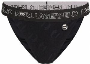 Karl Lagerfeld Bikinové nohavičky ' Ikonik'  čierna / biela