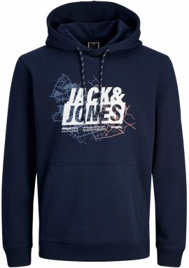 JACK & JONES Mikina  námornícka modrá / fialová / čierna / biela