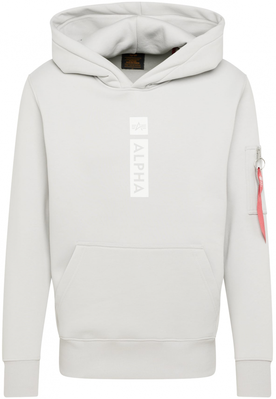 ALPHA INDUSTRIES Mikina  svetlosivá / biela