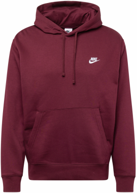 Nike Sportswear Mikina 'Club Fleece'  čokoládová / šedobiela