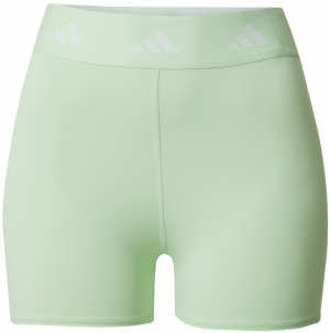 ADIDAS PERFORMANCE Športové nohavice 'Techfit'  pastelovo zelená / biela