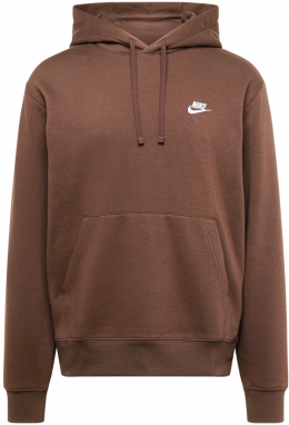 Nike Sportswear Mikina 'Club Fleece'  hnedá / biela