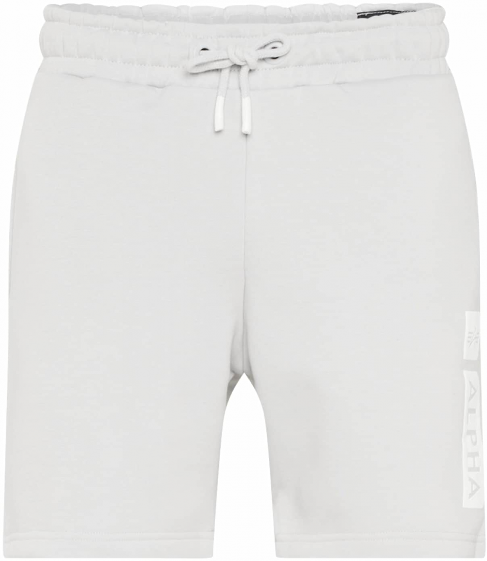 ALPHA INDUSTRIES Nohavice  svetlosivá / červená / biela