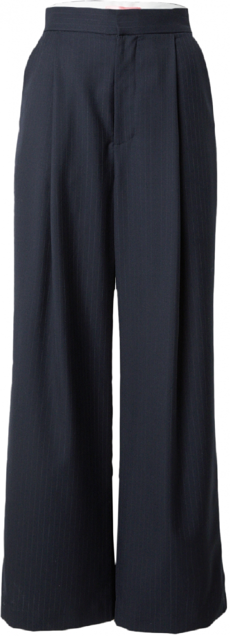 Custommade Nohavice s pukmi 'Pansy'  tmavomodrá / biela