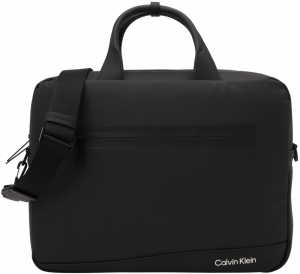 Calvin Klein Taška na notebook  čierna / šedobiela