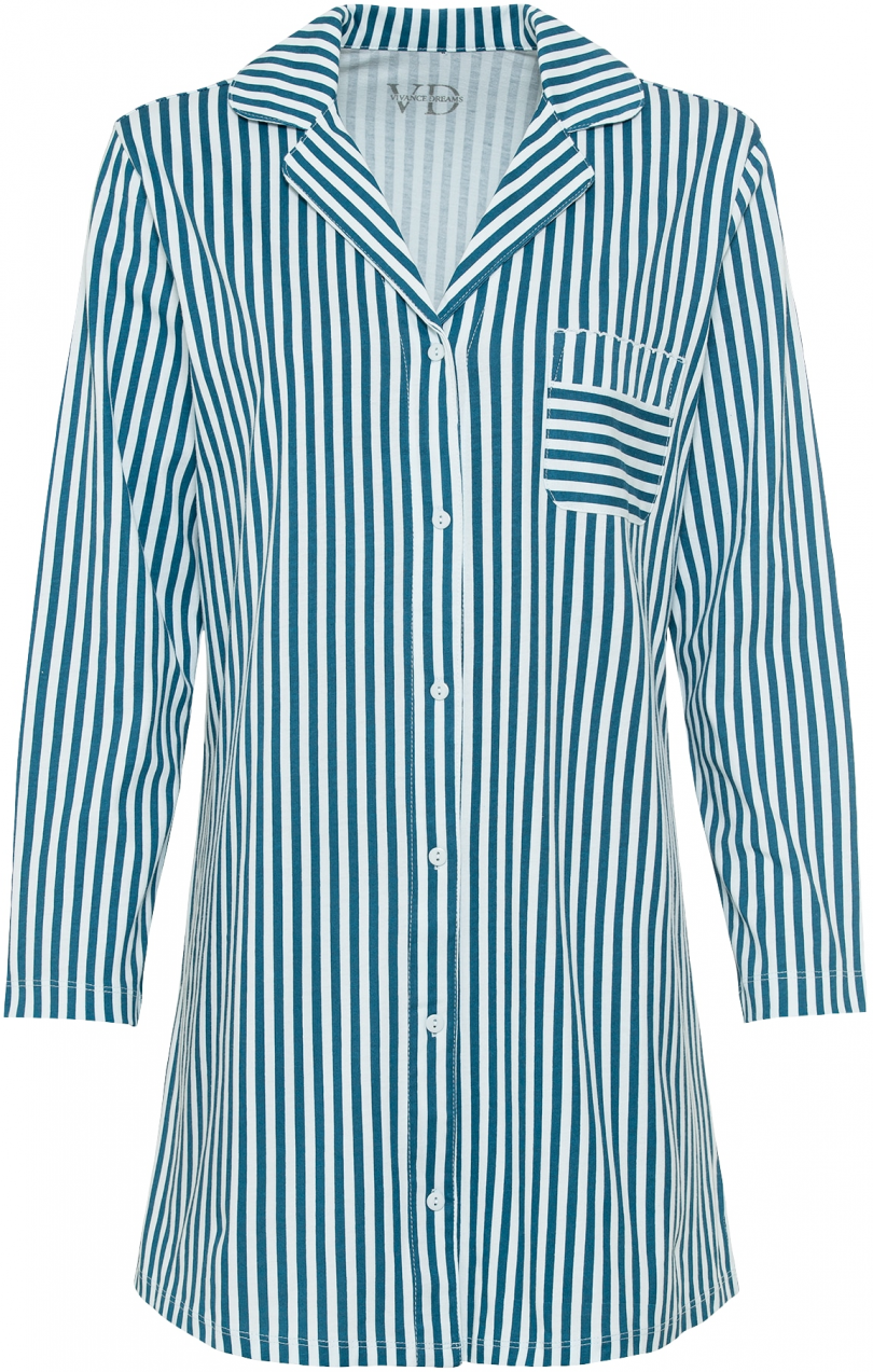 VIVANCE Nočná košieľka  modrá / biela