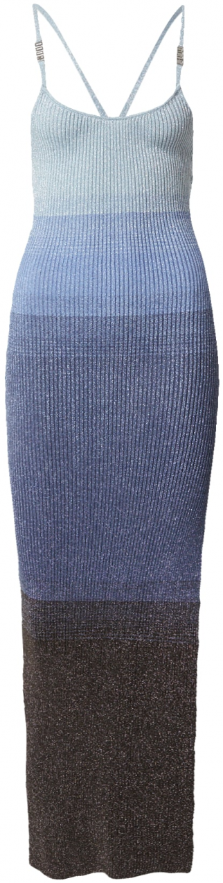 GCDS Pletené šaty  modrá / pastelovo modrá / svetlomodrá / čierna