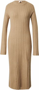 NLY by Nelly Pletené šaty  farba ťavej srsti