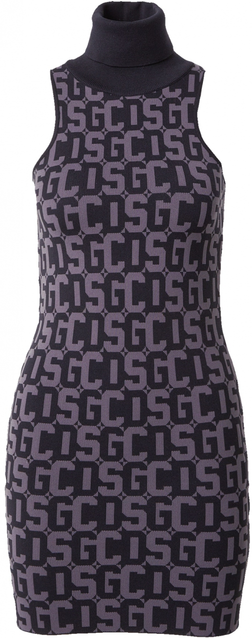 GCDS Pletené šaty  fialová / čierna