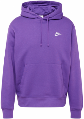 Nike Sportswear Mikina 'Club Fleece'  fialová / biela