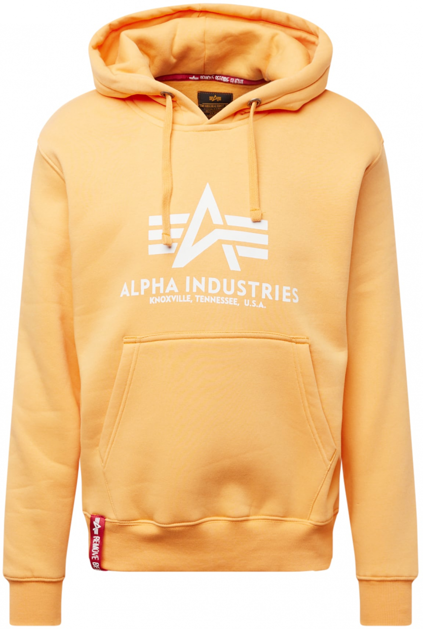 ALPHA INDUSTRIES Mikina  oranžová / červená / biela