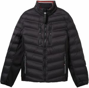 TOM TAILOR Prechodná bunda  svetlosivá / červená / čierna / biela