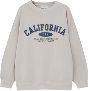 Pull&Bear Mikina  nebielená / námornícka modrá