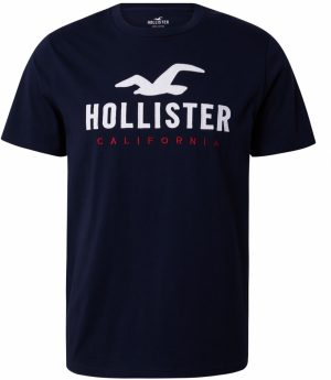 HOLLISTER Tričko  námornícka modrá / červená / biela