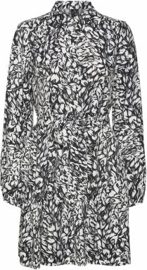 VERO MODA Košeľové šaty 'Debby Ana'  čierna / biela