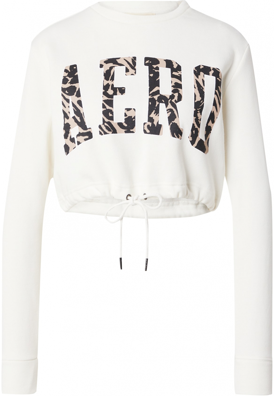 AÉROPOSTALE Mikina  brokátová / čierna / šedobiela