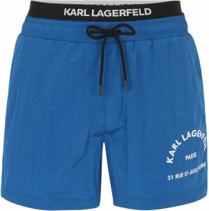 Karl Lagerfeld Plavecké šortky  modrá / čierna / biela