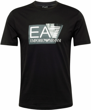 EA7 Emporio Armani Tričko  tmavozelená / čierna / biela