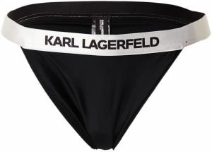 Karl Lagerfeld Bikinové nohavičky  čierna / biela