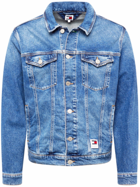 Tommy Jeans Prechodná bunda 'RYAN'  námornícka modrá / modrá denim / červená / biela