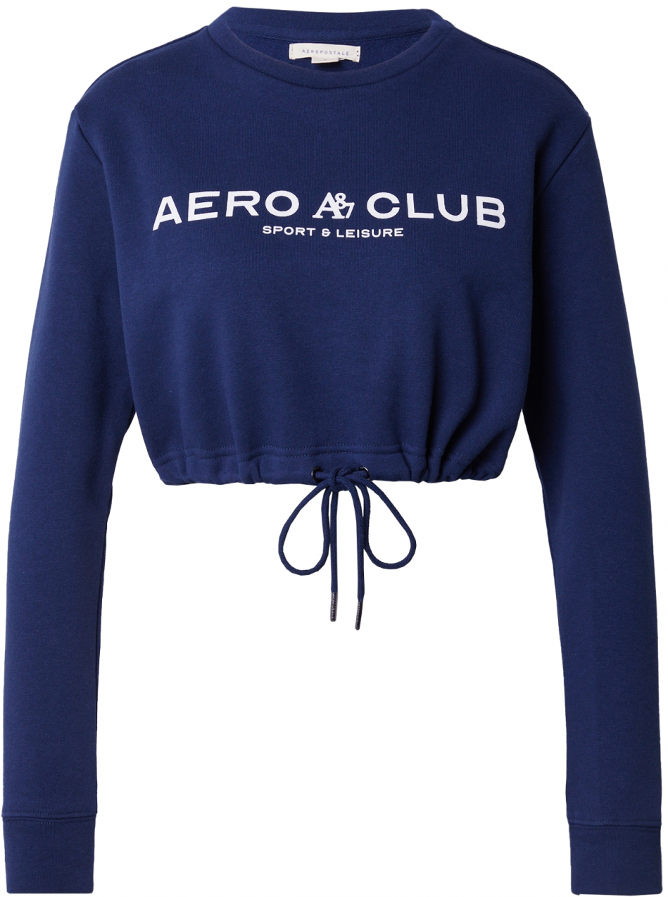 AÉROPOSTALE Mikina  ultramarínová / biela
