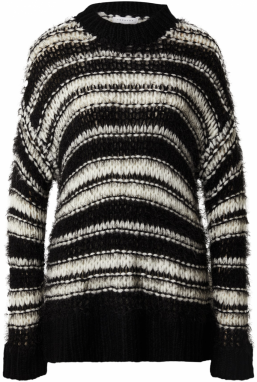 TOPSHOP Sveter  čierna / biela