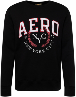 AÉROPOSTALE Mikina 'NYC 1987'  červená / čierna / biela