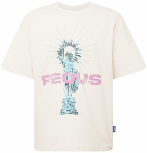 Pequs Tričko 'Helios'  krémová / svetlomodrá / ružová