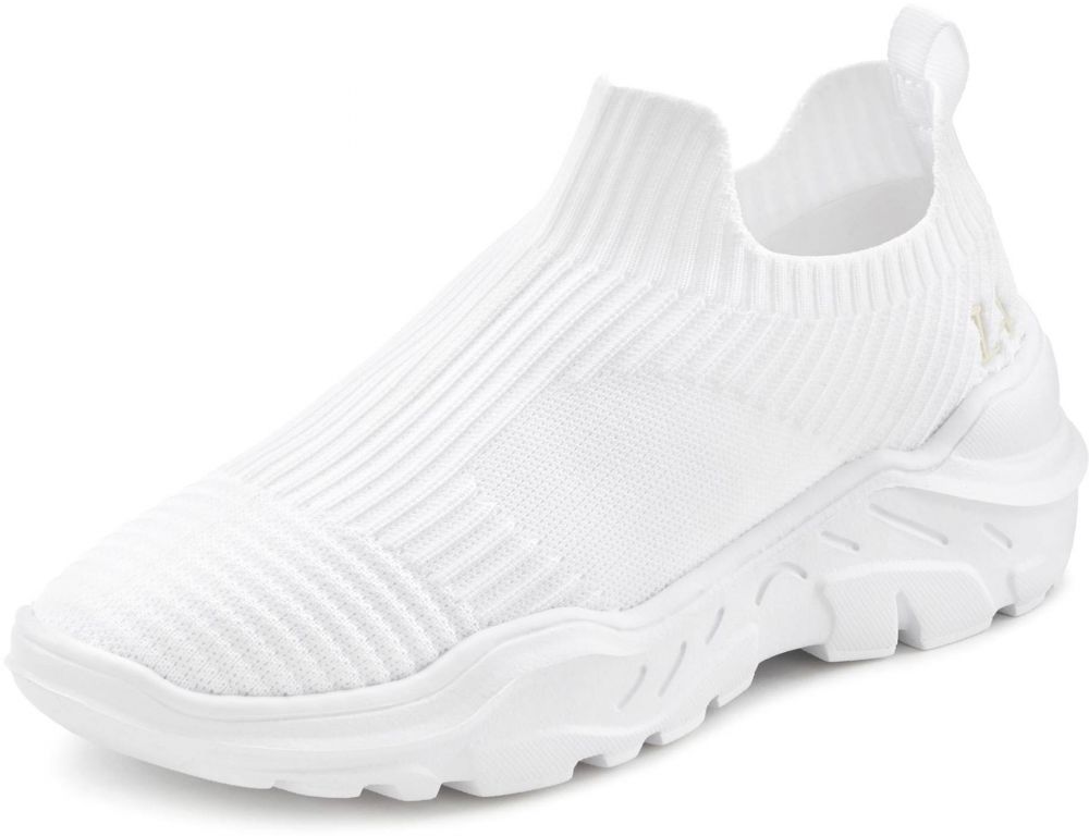 LASCANA Slip-on obuv  zlatá / biela