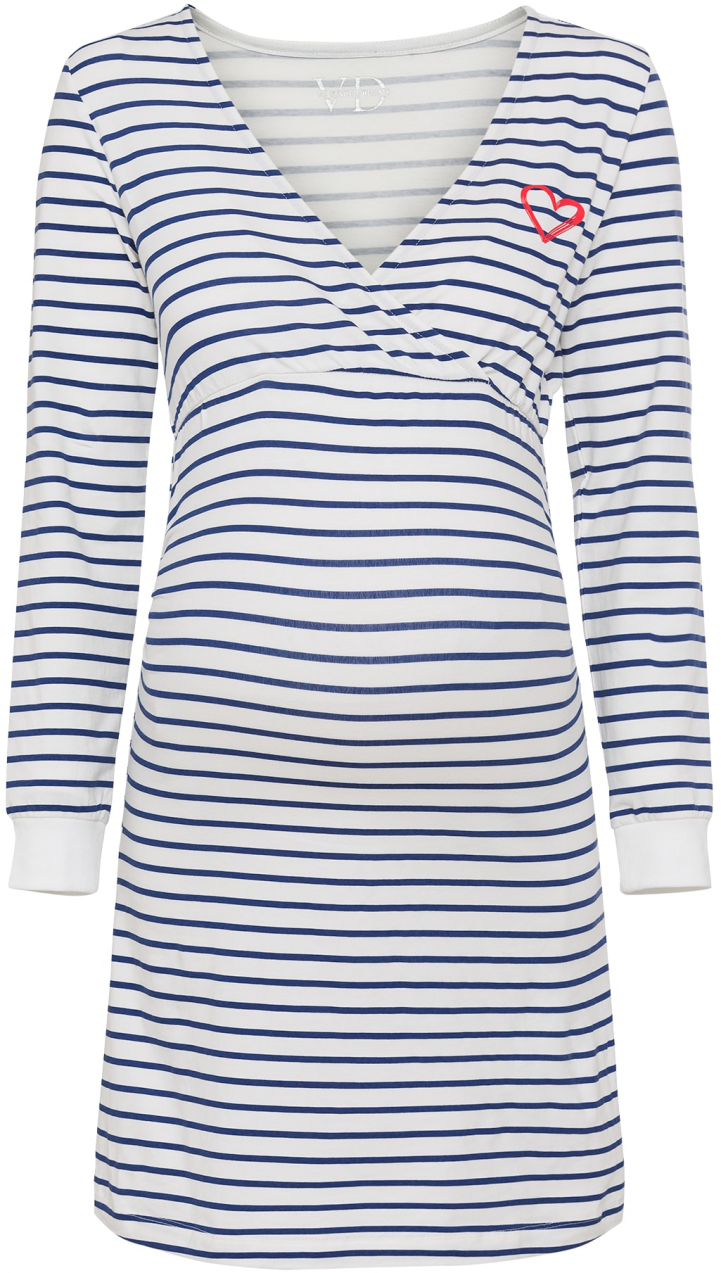 VIVANCE Nočná košieľka 'Dreams'  modrá / biela