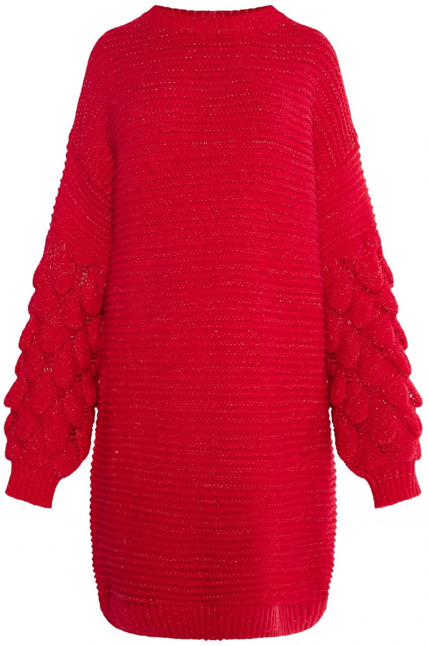 IZIA Pletené šaty  krvavo červená