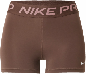 NIKE Športové nohavice 'Pro'  hnedá / ružová / biela