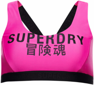 Superdry Bikinový top  ružová / čierna