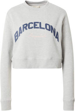 AÉROPOSTALE Mikina  námornícka modrá / sivá melírovaná / lososová