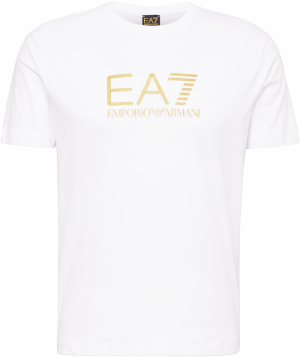 EA7 Emporio Armani Tričko  zlatá / biela