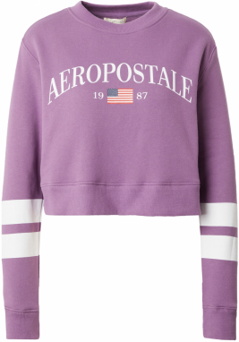 AÉROPOSTALE Mikina 'USA'  námornícka modrá / fialová / červená / biela