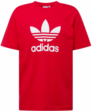 ADIDAS ORIGINALS Tričko 'Adicolor Trefoil'  červená / biela