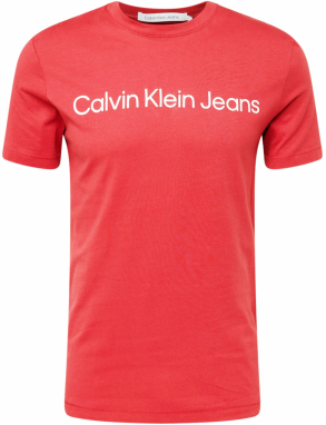 Calvin Klein Jeans Tričko  červená / biela