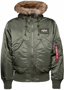 ALPHA INDUSTRIES Zimná bunda  hnedá / zelená / červená / biela