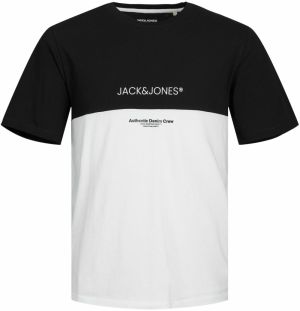 JACK & JONES Tričko 'Eryder'  čierna / biela